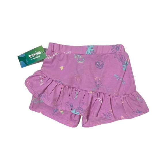 360 Kids Garanimals Girls Size 7 Skirt  Shorts Ruffles Set 2 Pcs Pink Gray New - Picture 8 of 10